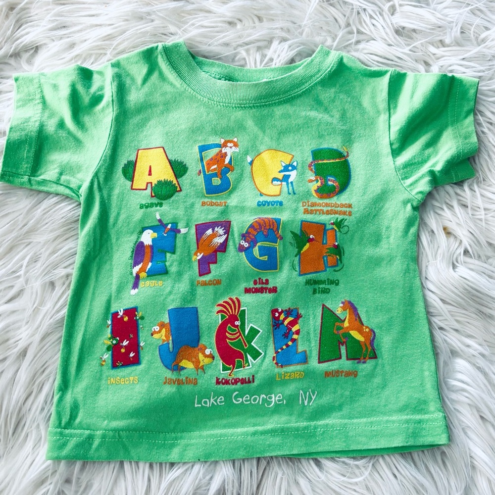 ❤️EXTRA 50% OFF❗️Toddler 2T Lake George ABC Alphabet Graphic T-Shirt